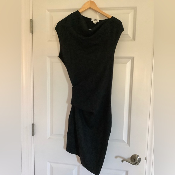 Helmut Lang Wool Asymmetrical Ruched Side Dress Size S - Picture 3 of 7